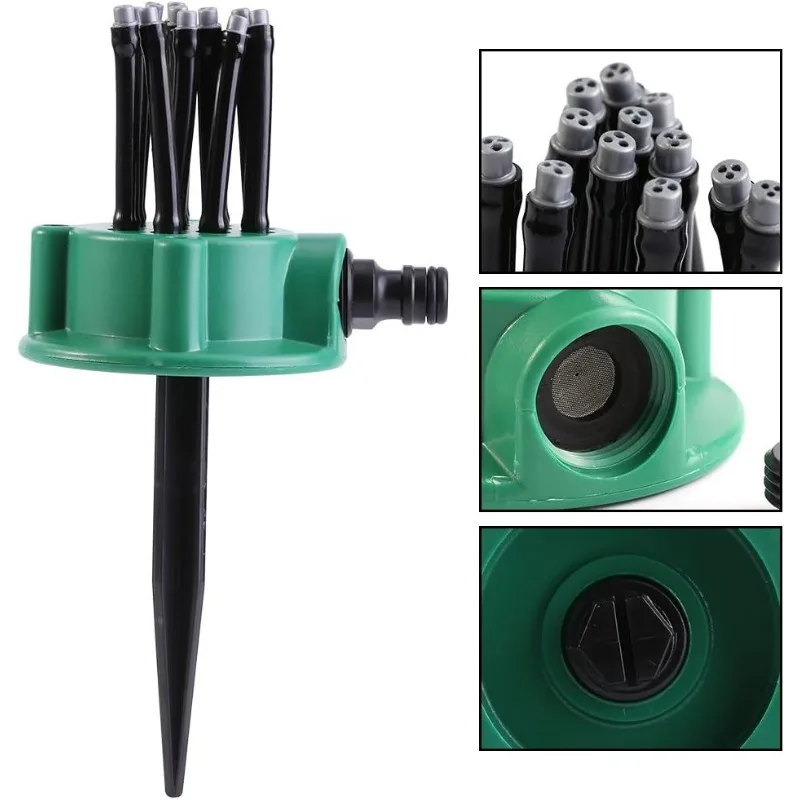 For 360 Degree Automatic Garden Sprinklers Watering Grass Lawn Rotary Nozzle Rotating Water Sprinkler System Garden Supplies Spr view 2