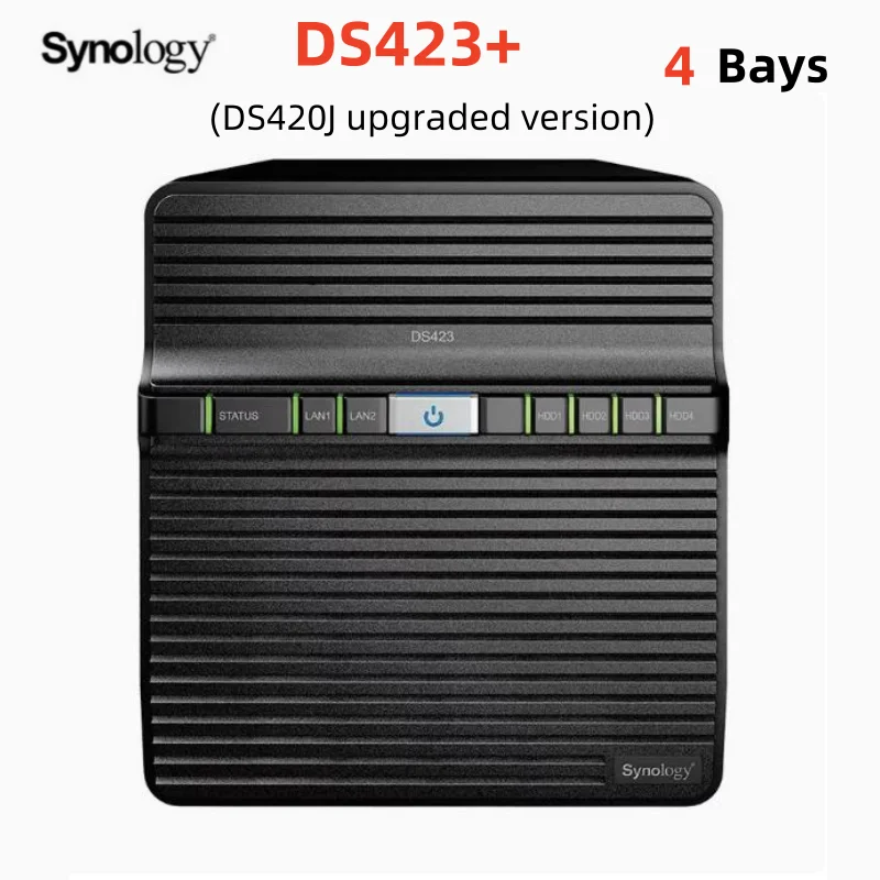 Synology DiskStation DS423（DS423+ ）4 Bays NAS Device for 3.5" SATA HDD/2.5" SATA SSD Network storage server,home private cloud