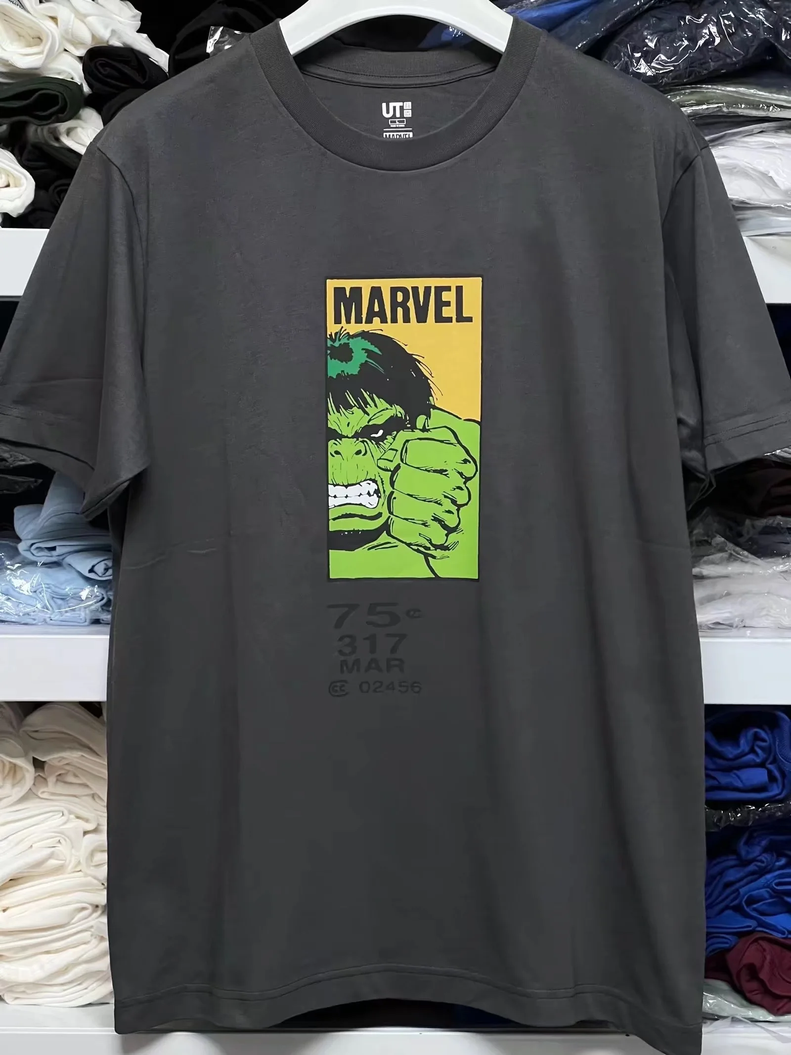 

Marvel collaboration men's and women's green giant hulk printed short-sleeved T-shirt