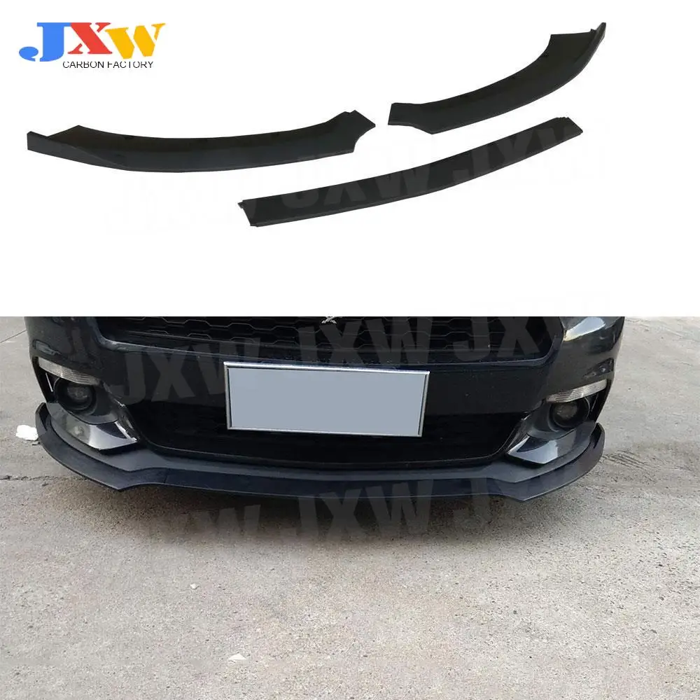 

3PCS ABS Front Lip Spoiler Bumper Splitters Aprons For Ford Mustang 2015-2017 Not for Shelby GT350 Head Chin Shovel Guard