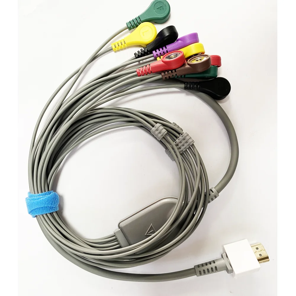 suitable-for-nylon-cardiocare-h1201-integrated-dynamic-ecg-lead-wire-10-lead-button