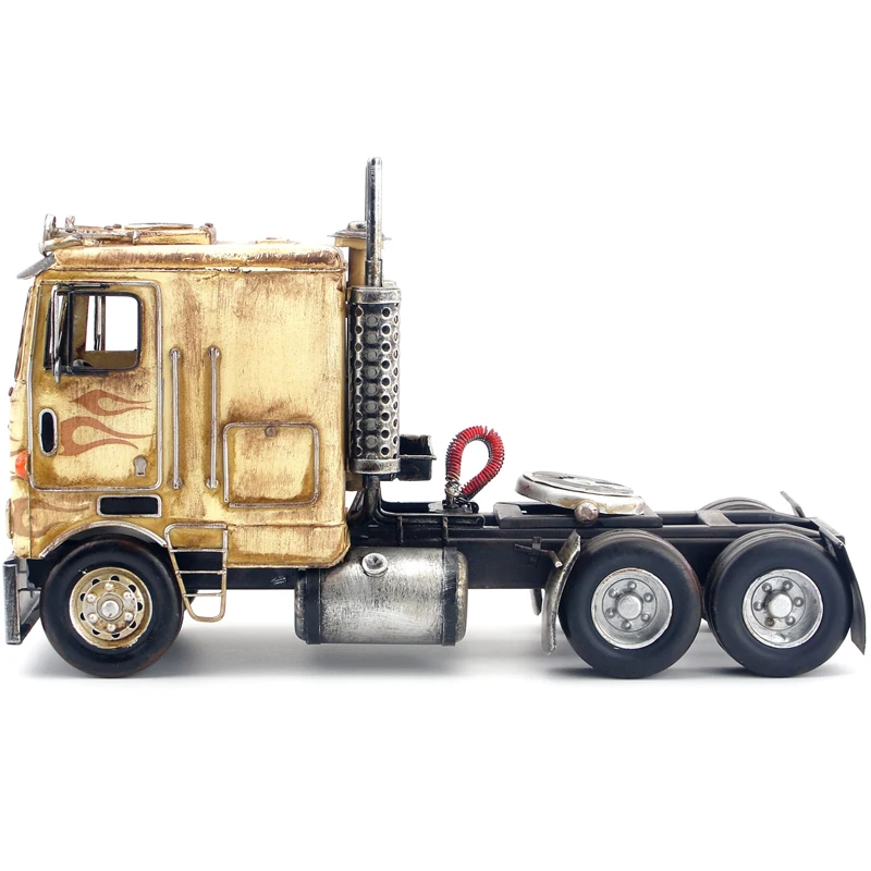 Retro Iron Art Truck Head Freight Car Head Model Crafts Adult Classic Collection Ornament Gift Souvenir Toy Spot