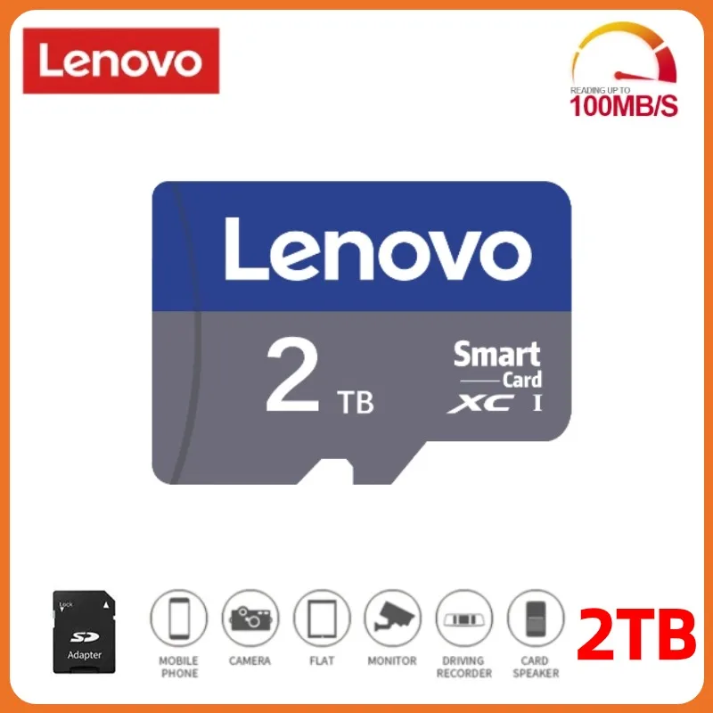 Высокоскоростная SD/TF карта памяти Lenovo C10 2T 1 ТБ Micro TF SD карта V30 HD профессиональная камера карты памяти для Ultra-HD видео