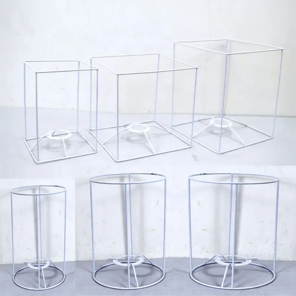 Durable Metal Lampshade Frame Accessory For Custom Light DIY Project Sturdy Iron Skeleton E27 Base For Crafts Makers