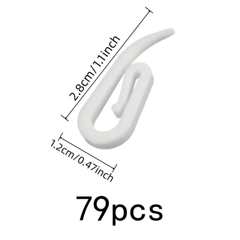 79 pcs Window Curtain Clips, Strong Load Capacity for Bathroom Door Curtains, Multipurpose, Versatile