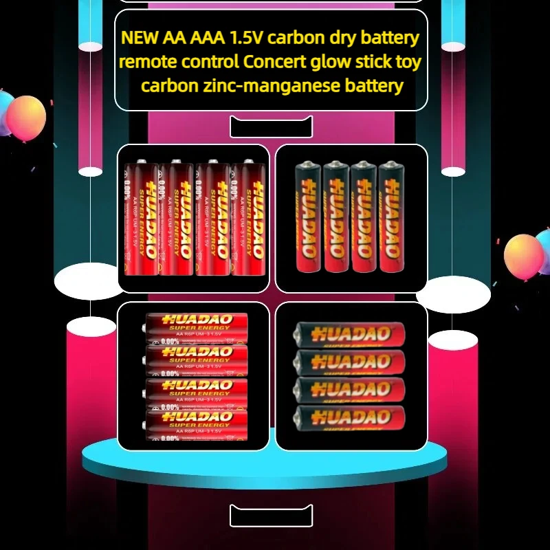 

NEW AA AAA 1.5V Carbon Dry Battery Remote Control Concert Glow Stick Toy Carbon Zinc-manganese Battery
