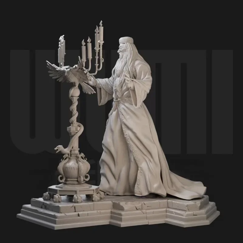 1/24 Scale Resin Figure Assembly Model Kit Old Magician Fantasy Adventure Miniature Toy Unassembled and Unpainted 3D printing