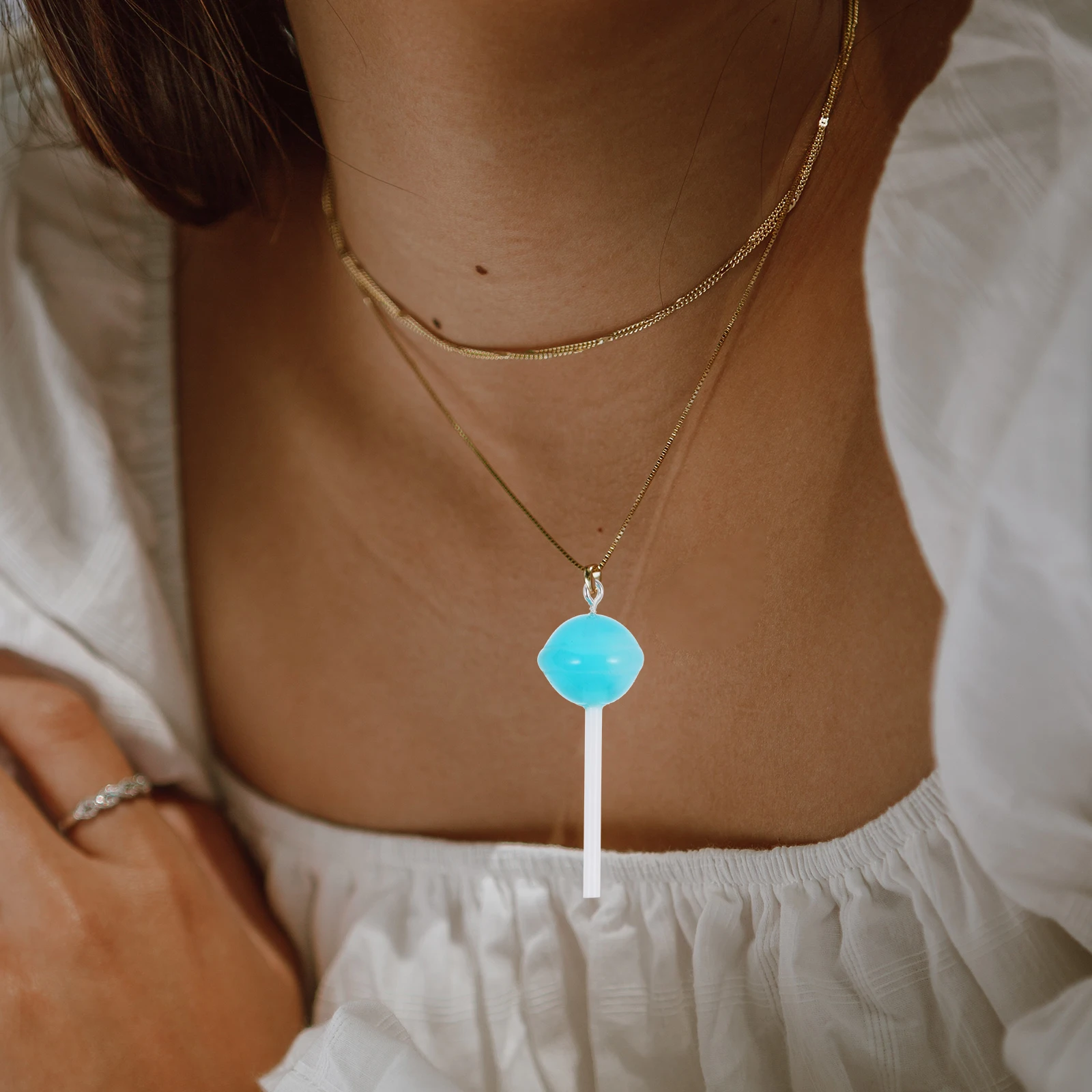 

50Pcs Resin Lollipop Charms Candy Pendant DIY Jewelry Making Accessories for Keychain Bag Hanging Key Charm Bracelet