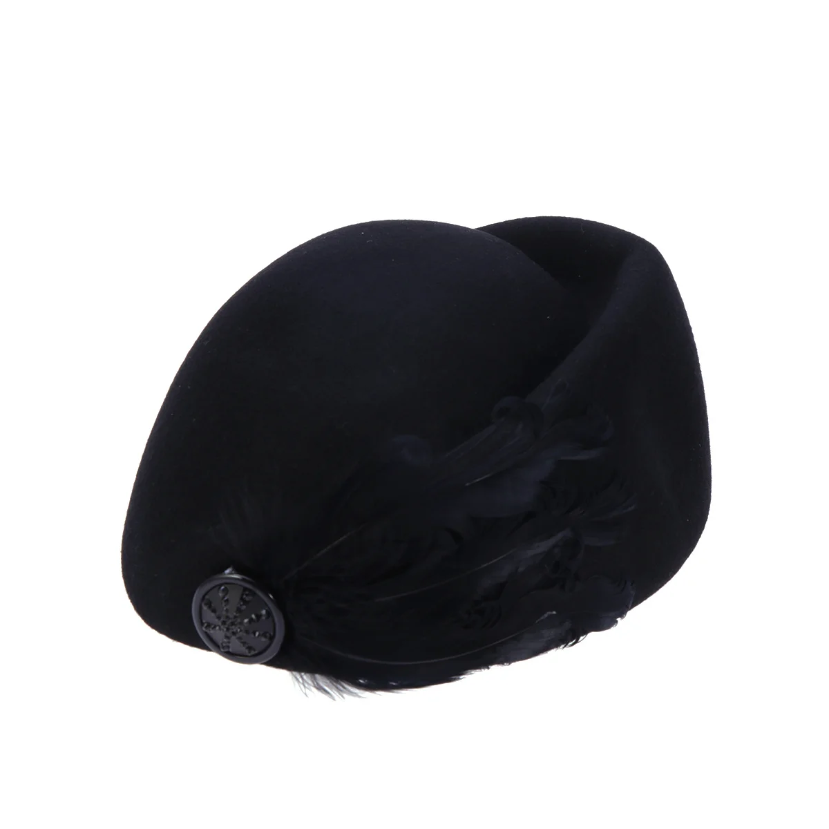 

Stewardess Hat Black One Size Fits Most Adults Elegant Airline Costume Cap For Cosplay Party Attendant