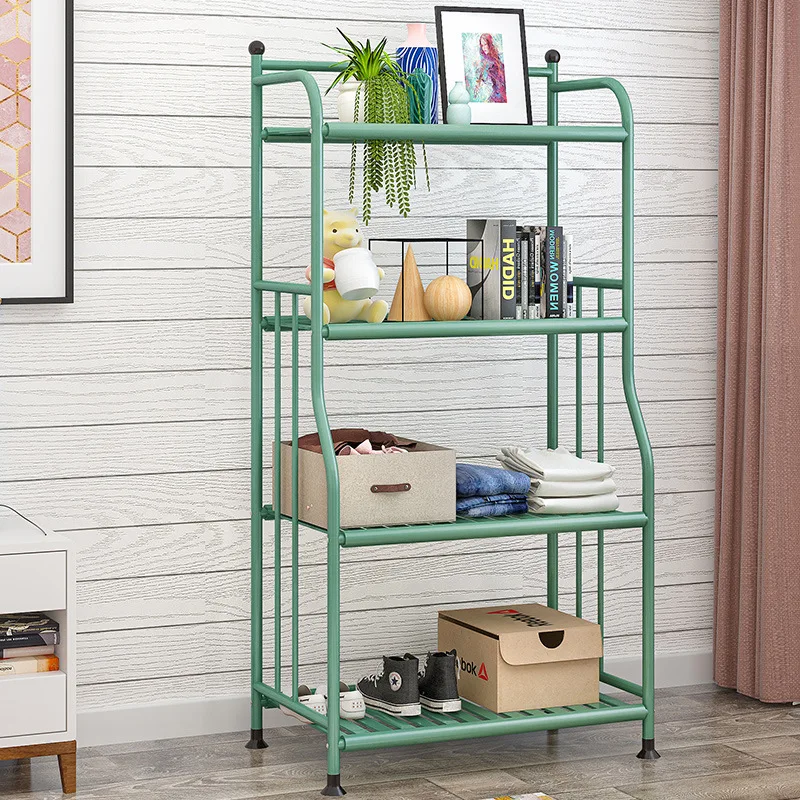 Household Multi-layer Storage Rack Floor-to-ceiling iron Bathroom Storage Shelf Bathroom Bedroom Kitchen Group Device Flower