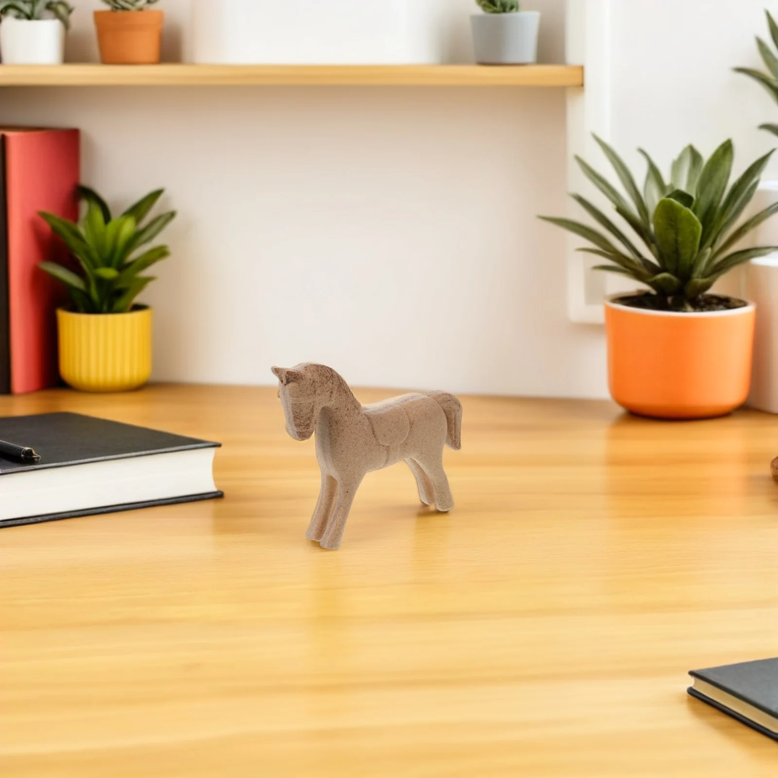 รูปปั้นม้าไม้ยังไม่เสร็จ 2 ชิ้น สำหรับงานประดิษฐ์ ระบายสี แกะสลัก รูปสัตว์ สำหรับเด็ก โครงการระบายสี ตกแต่งโต๊ะทำงาน โต๊ะสำนักงาน หรือโต๊ะในบ้าน