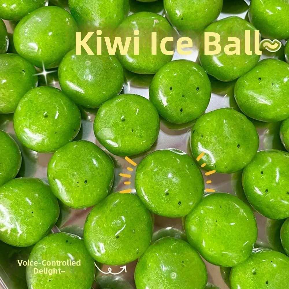 Slow Rebound Kiwi Smoothie Balls Realistic Simulation Soft Material Squishy Toy Malleable Crunchy Sound Kiwi Fidget Toy Handmade