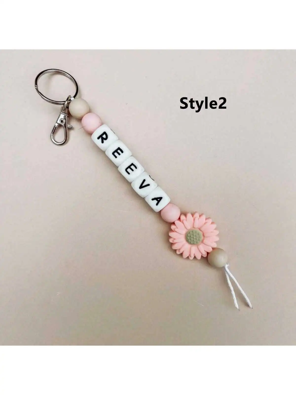 Personalized Daisy Keychain, Custom Name Gift for Friends