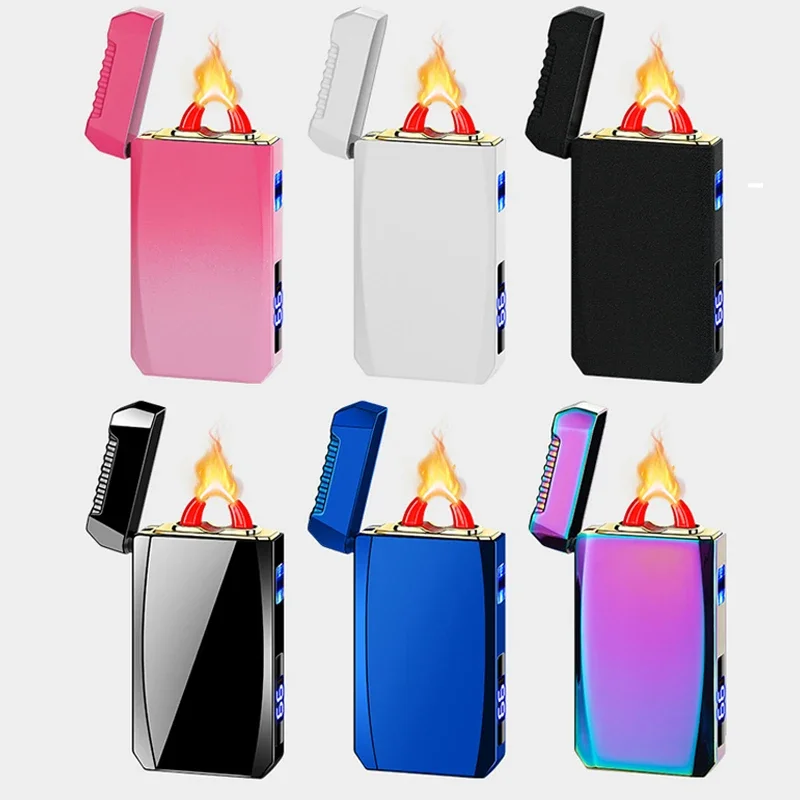 Creative Projection Love Cigarette Lighter Large Firepower Arc Lighter Tpye-C Rechargeable Cigarette Lighter