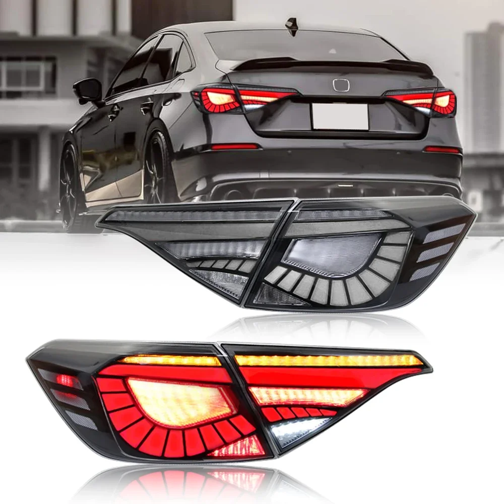 LED Tail Light for 11th Gen Honda Civic 2021 2022 2023 Tail Lights Sedan with Animation Sequential Turn Civic Taillight