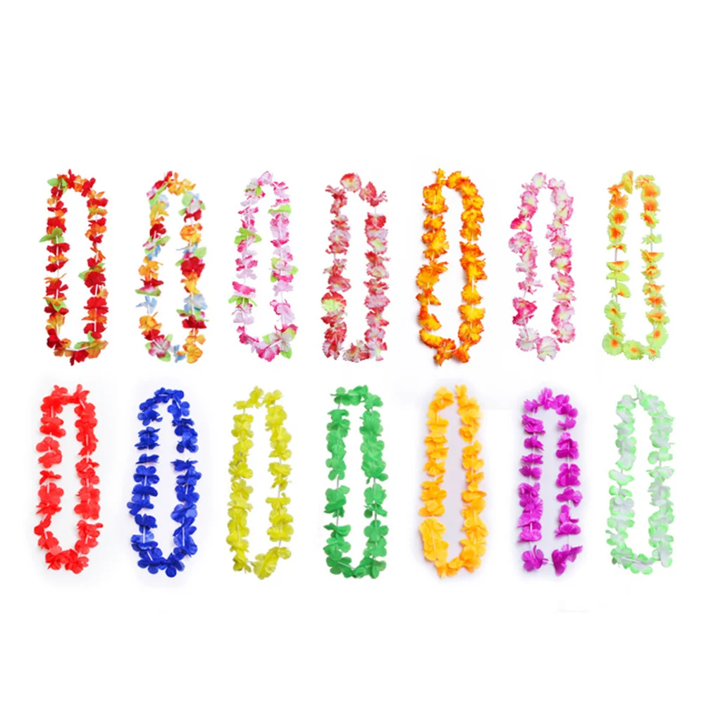 50 pezzi collane sfuse Luau Flower Lei Hawaii Garland Flower collana Hawaiian Flower Leis Garland Decor Travel