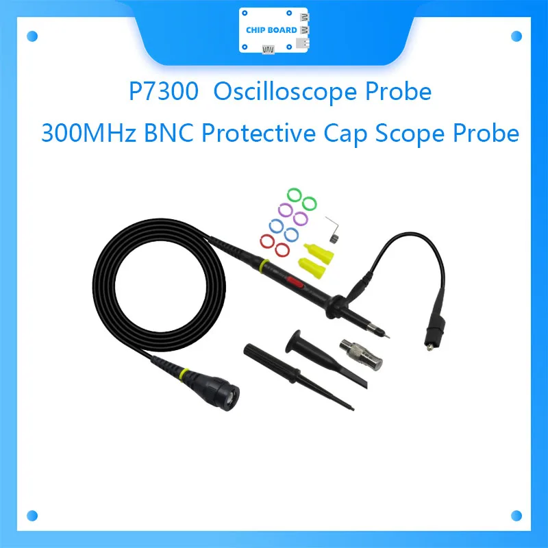 Cleqee P7300 1PCS Oscilloscope Probe 300MHz BNC Protective Cap Scope Probe X1/X10 DC-300MHz