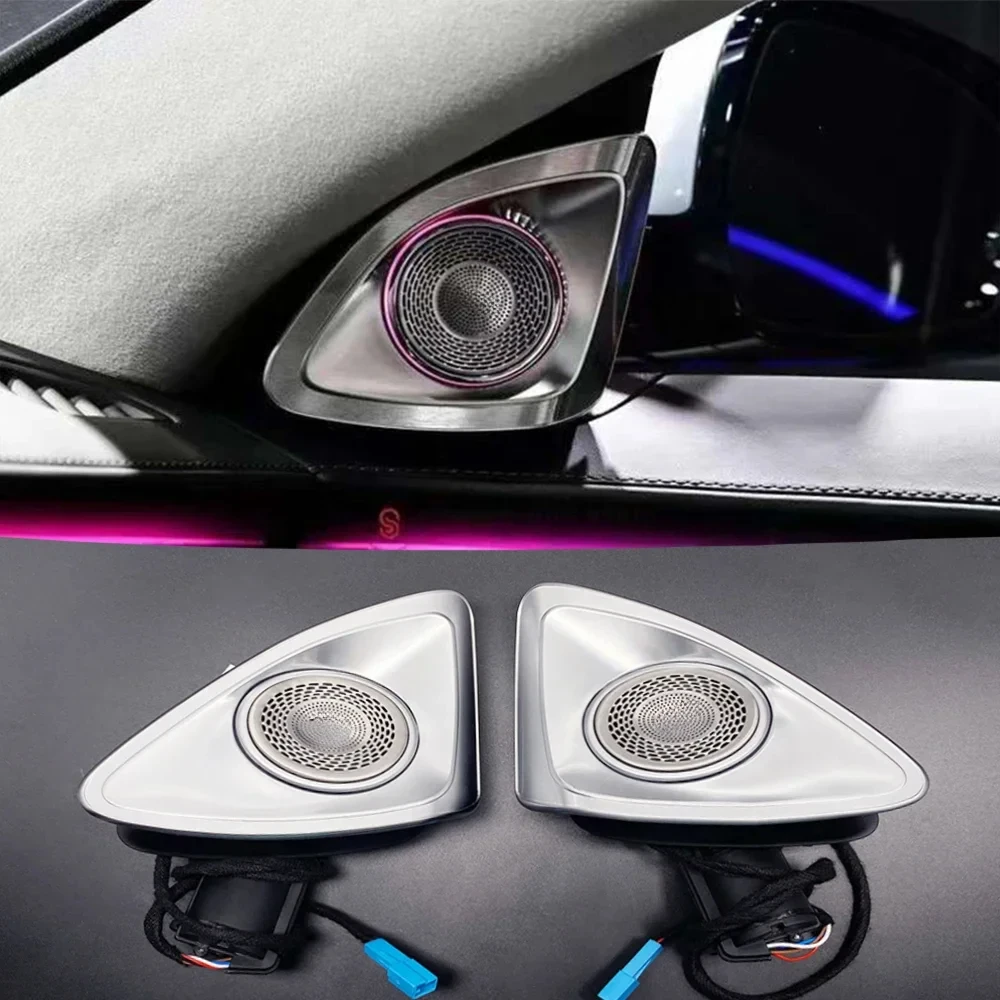 Car Rotating Tweeter Ambient Lights For Mercedes Benz W223 LED Light Upgrade Cars Left Right Door Side Treble Speakers 64 Colors