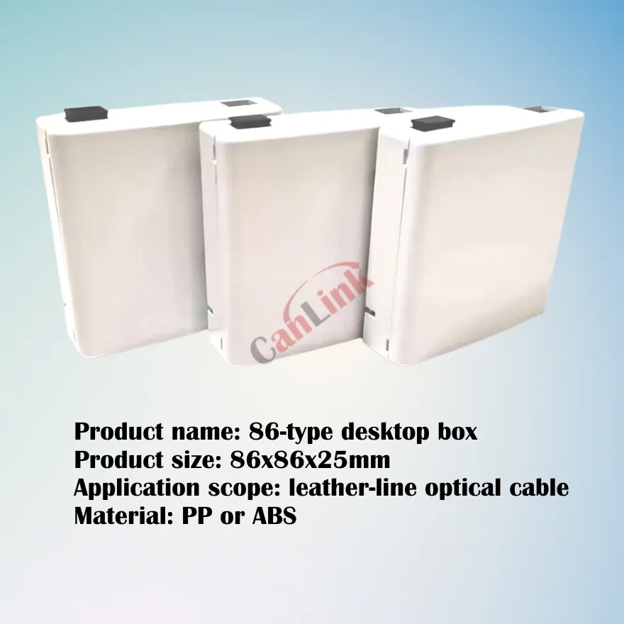 10pcs/lot Terminal Box with SC Adapter PVC 86Type Junction Box Wall Mount Desktop Terminal Panel Fiber Optic Termination Box