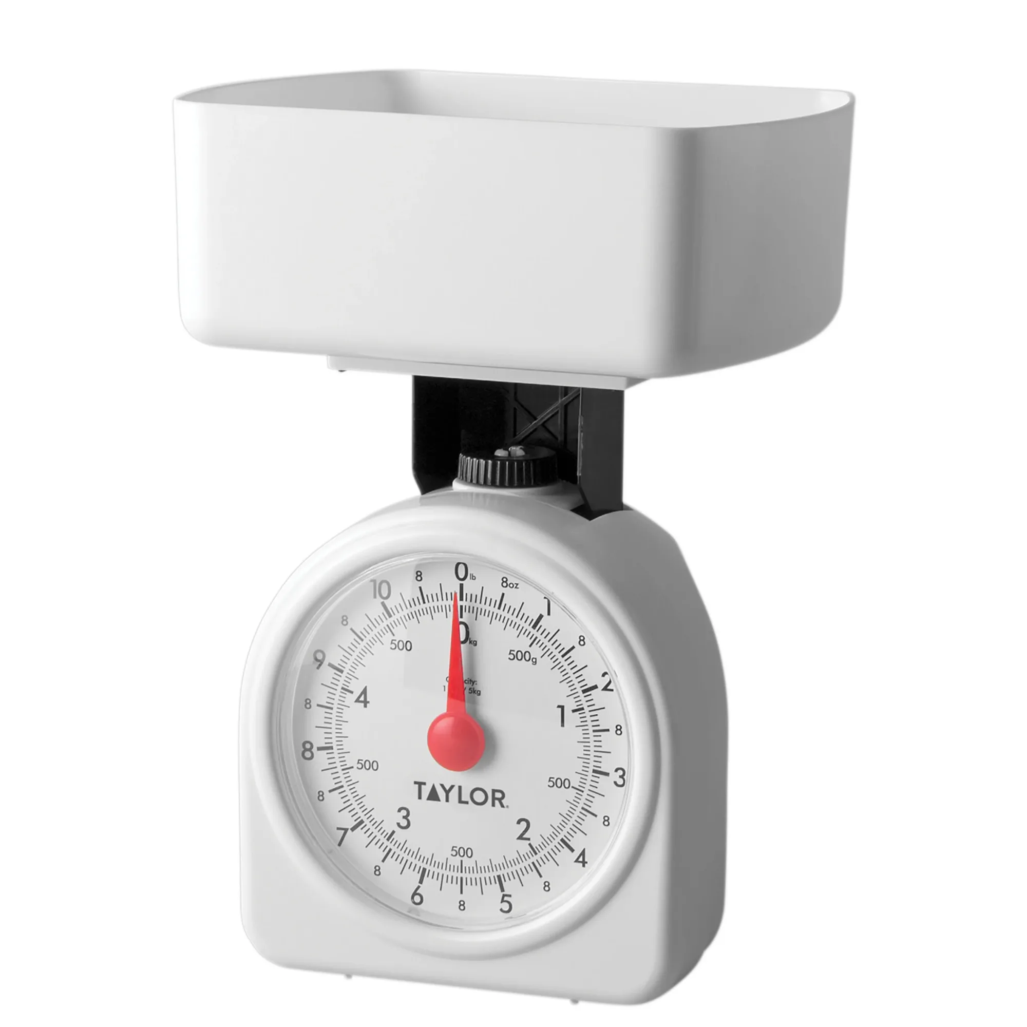 

Mechanical/Analog Kitchen Scale and Food Scale in White, Max 11 Lbs.