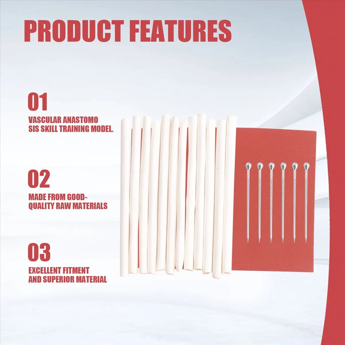 DT38 Complete Suture Practice Kit, Microscopy Vascular Anastomosis Suture Practice Model Training , Does Not Easily Break