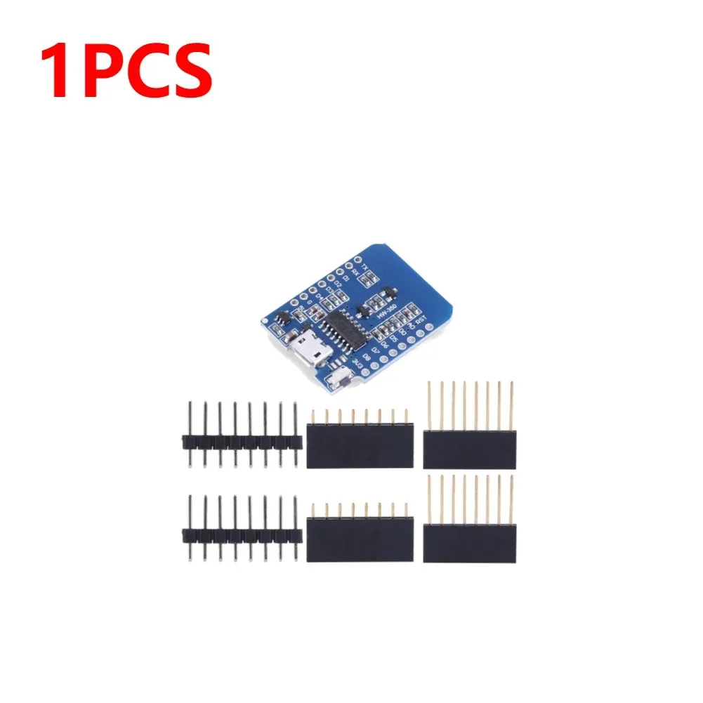 1-10 stks ESP8266 D1 Mini WIFI Development Board ESP-12F Wemos D1 Mini Nodemcu Lua Iot Board 3.3 V Met Pins TYPE-C/Micro USB XCW - afbeelding 1