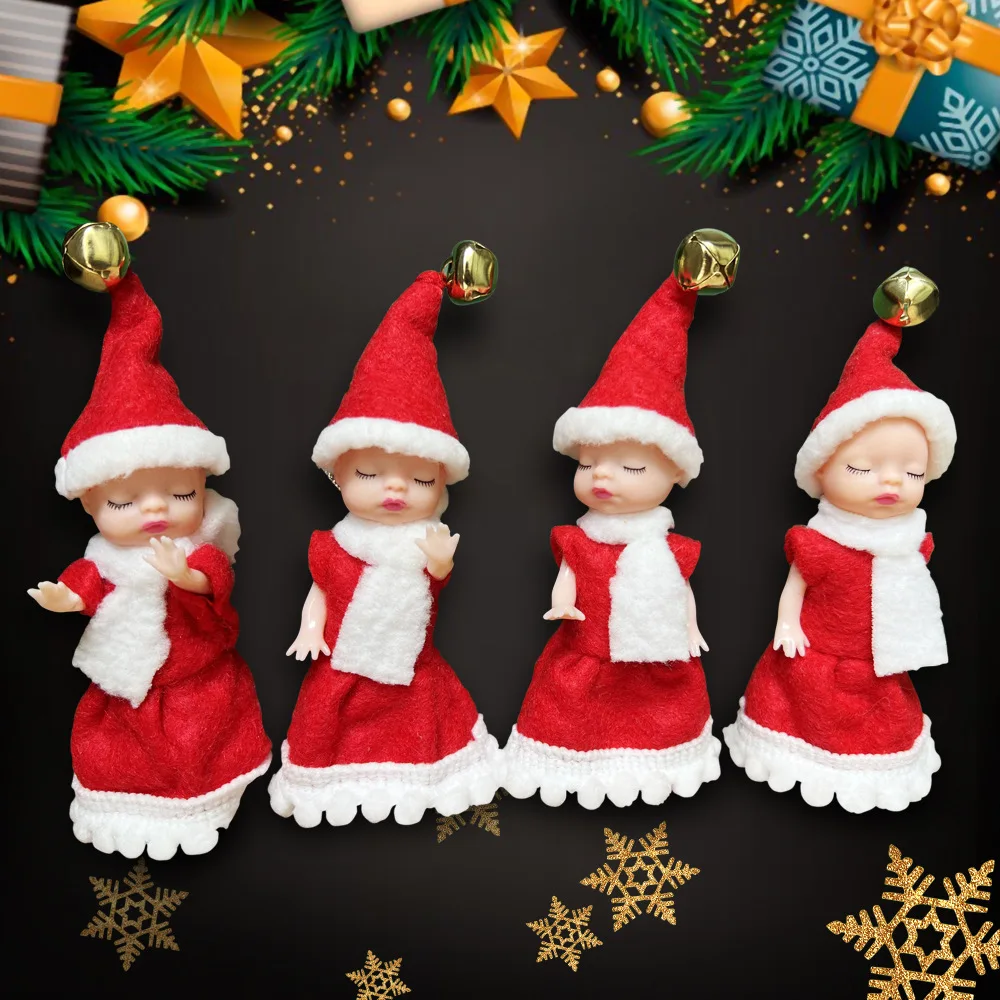 Christmas Mini Baby Elf Dolls Christmas Elves Shining Kindness Craft Babies Doll Toy Decoration On The Shelf Gift For Girl Boy