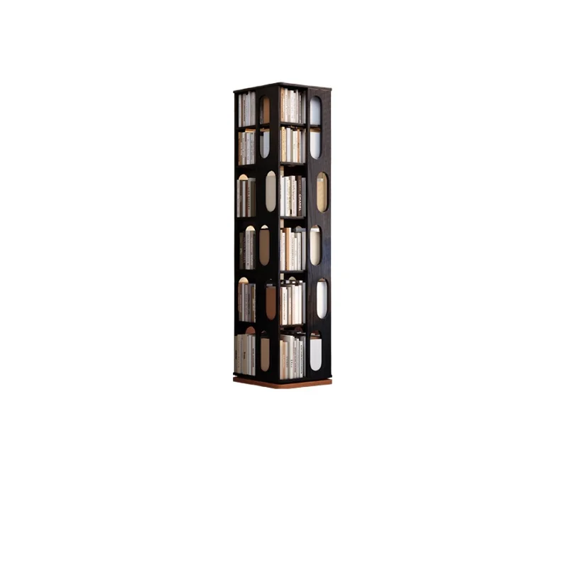 

Bookshelf living room Internet celebrity solid wood retro bookcase floor-to-ceiling multi-layer storage shelf