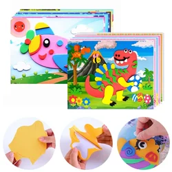 1/10pcs DIY Creative Cartoon Animal 3D EVA Foam Sticker Puzzle Handmade Early Learning Educational Toys for Children Kids Gift