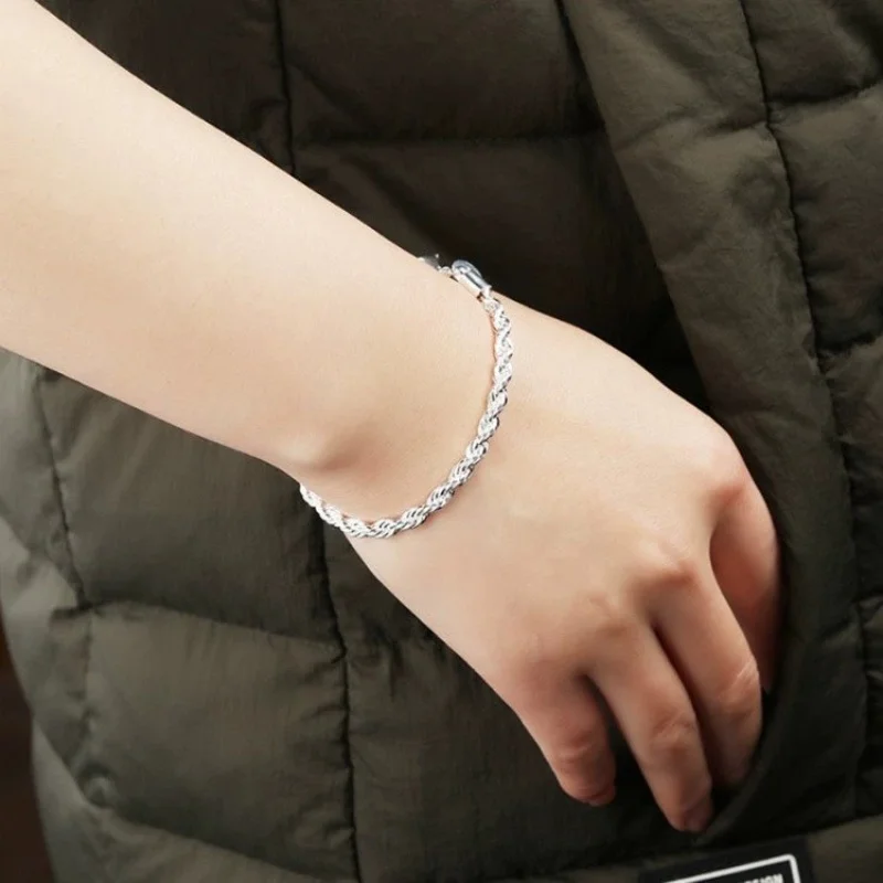 4Pcs/Set Fashion Snake Green Gemstone Bangle Rhinestone Full Metal Bracelet For Women Birthday Party Christmas Jewelry Gift - Image 4