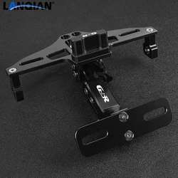 For Suzuki GSR 750 600 400 GSR400 GSR600 GSR750 Fender Eliminator Adjustable License Plate Holder Bracket LED Turn Signal Light