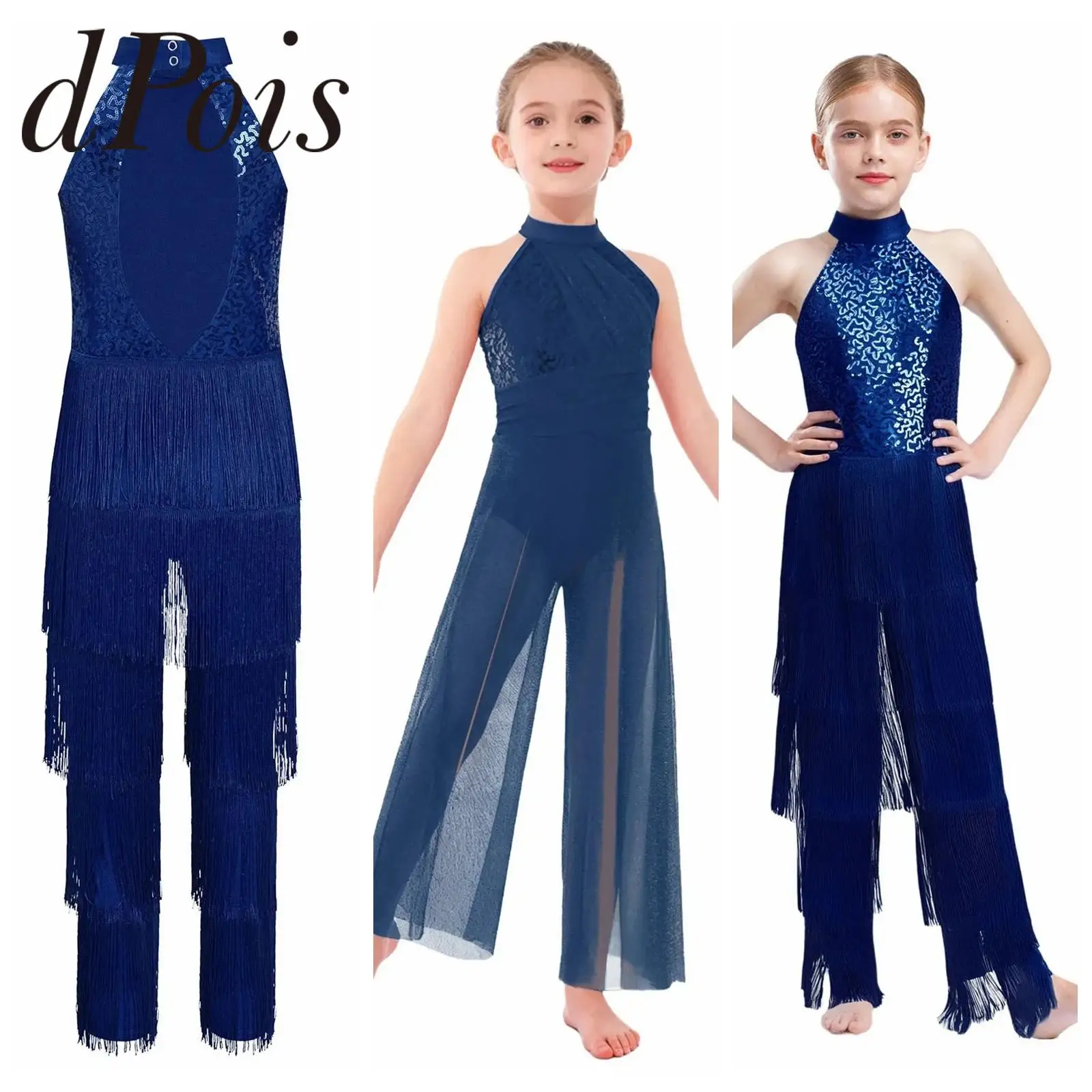 

Детская современная танцевальная одежда для девочек, балетный лирический танцевальный костюм, комбинезон, боди без рукавов, современный костюм для выступлений