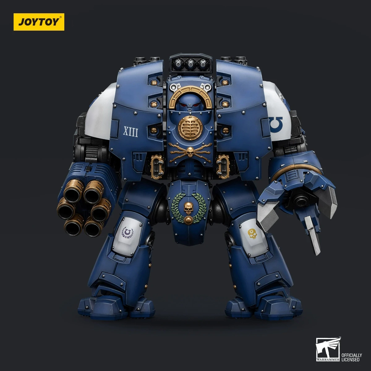 in Stock JOYTOY 1/18 Ultramarines Leviathan Dreadnought with Cyclonic Melta Lance and Siege Claws Mecha Anime Model Toy Gift