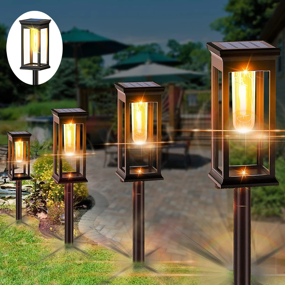 

Solar Pathway Lights Outdoor Waterproof IP65 Solar Powered Garden Lights for Walkway Yard Backyard Landscape Lighting Decorative