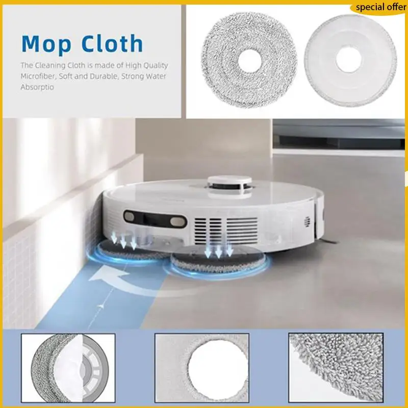

A50I 42PCS For Dreame Mova E30 Ultra/Trouver E30 Ultra Robot Spare Part Accessories Main Side Brush Filter Mop Cloth Dust Bag