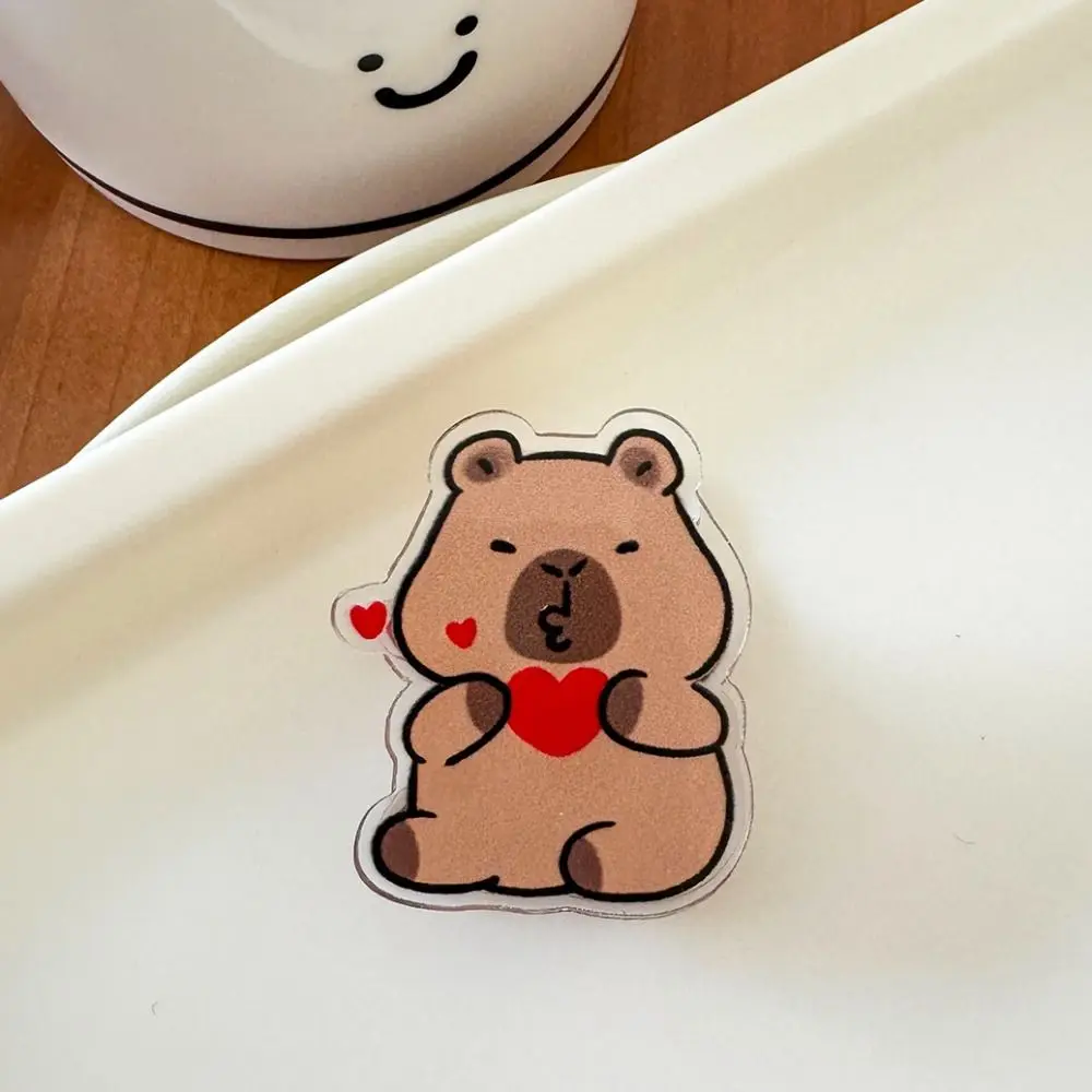 

Note Clip Creative Cute Paper Clip Kawaii Decorative Capybara Acrylic Clip Lovely Binding Sealing Clamp Student