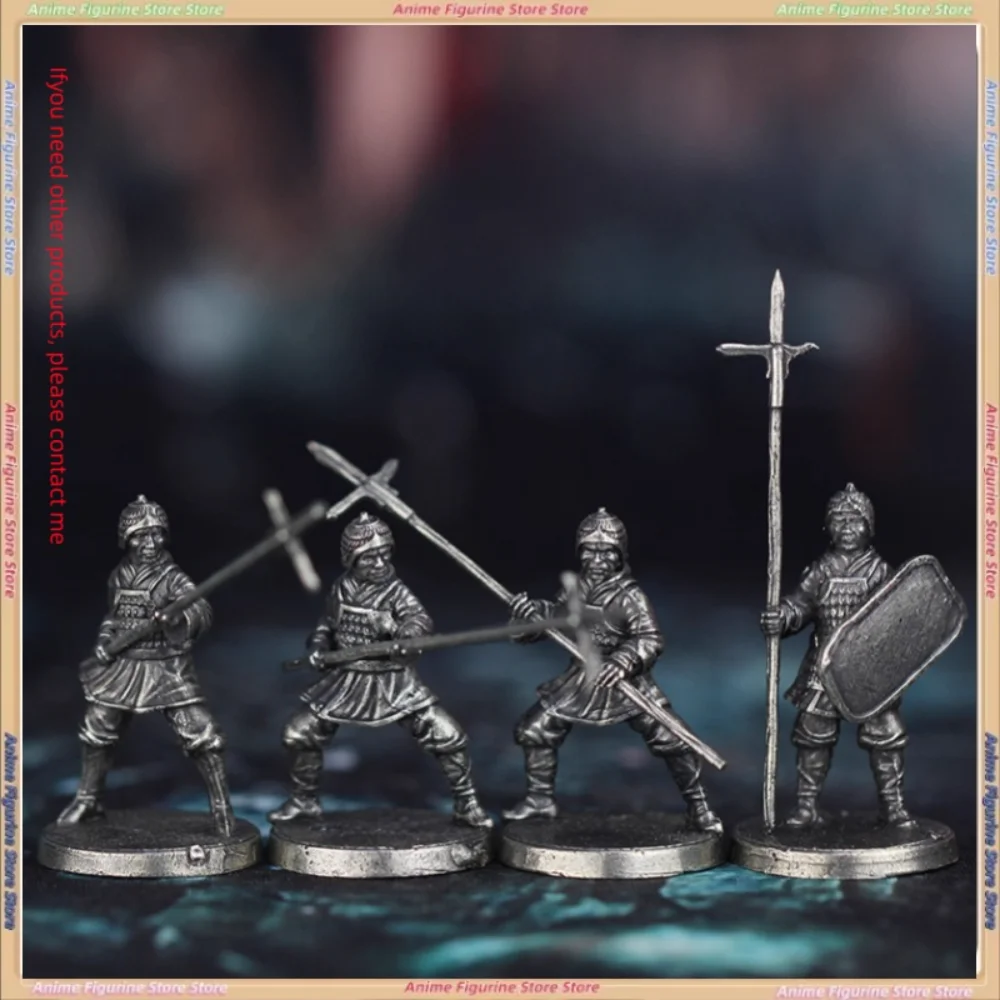 

Белый бронзовый металл, солдаты династии Хань, манекен, настольная игра, боевые шахматные фигуры, миниатюрная статуя