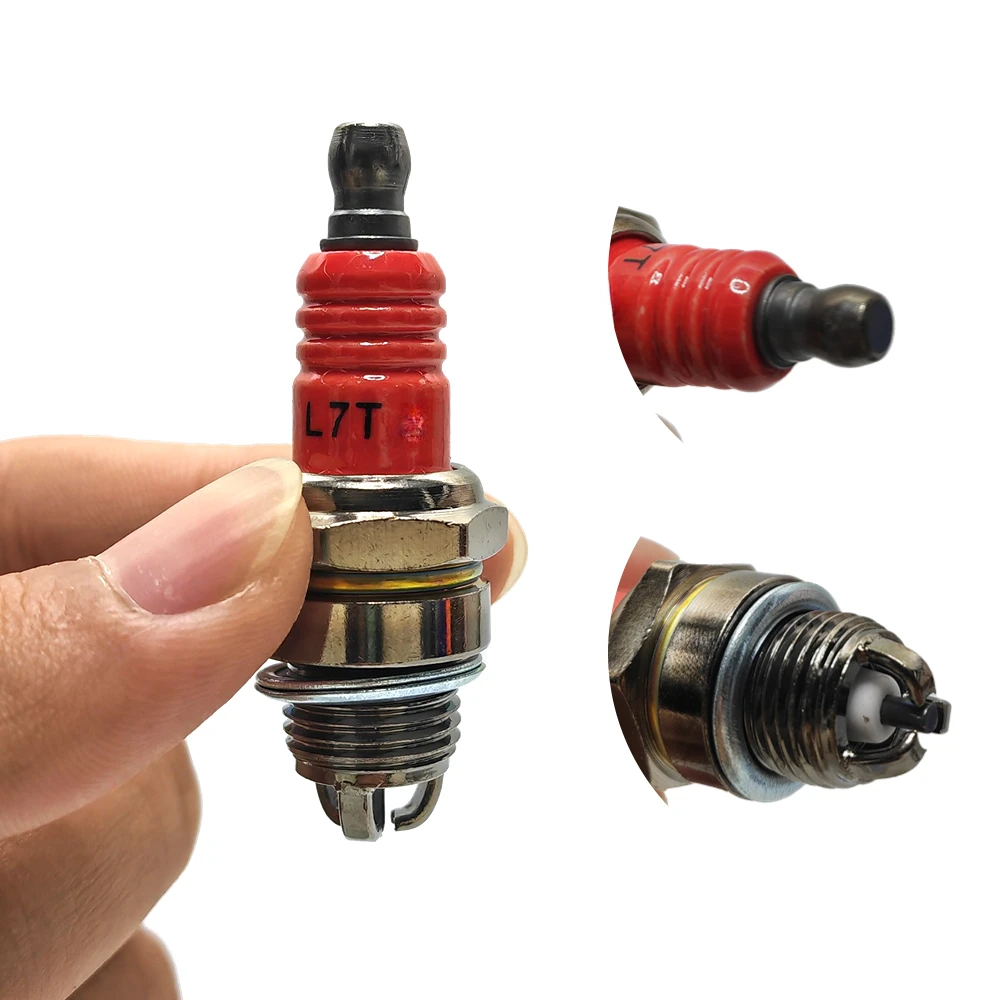 High-Performance Spark Plug L7T 3-sided Pole for Gasoline Chainsaw and Brush Cutter Garden Power Tool Accessories