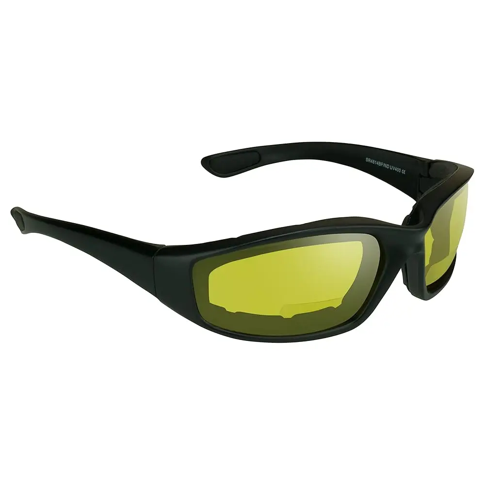 

Free Shipping Motorcycle SAFETY Bifocal Sunglass Z87 Foam Padded for Small to Medium Head Sizes.
