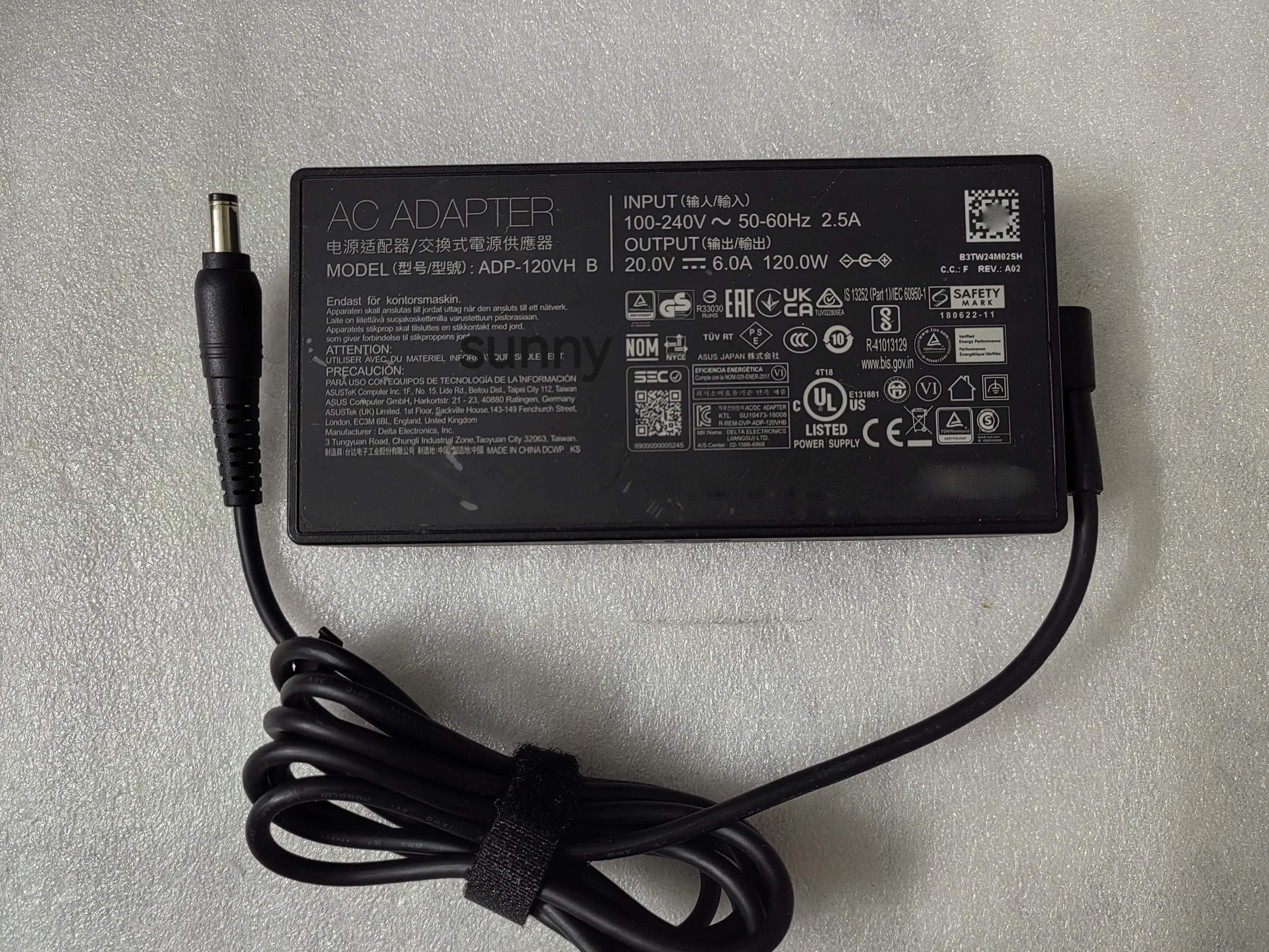 

OEM 20.0V 6.0A ADP-120VH B(5.5mm*2.5mm) REV:A02 120W 180622-11 AC Adapter For ASUS ROG Strix 27” XG27AQDMG OLED Gaming Monitor