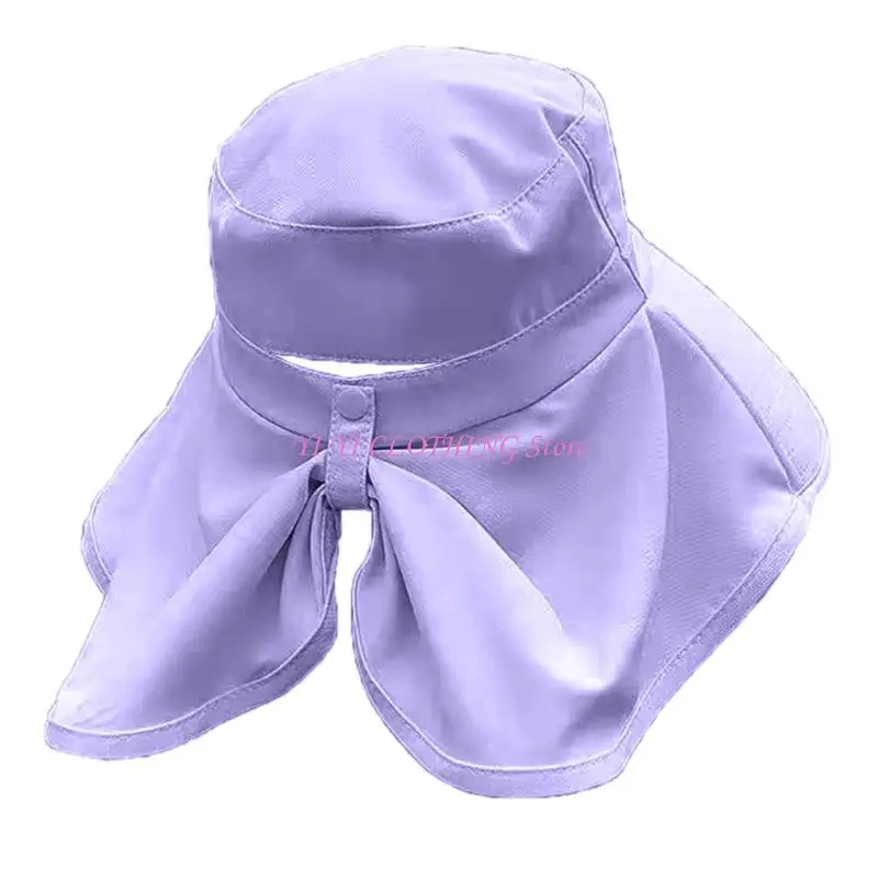 N5KF Breathable Sun Hat for Women Neck Cover Hat with Neck Flap Wide Brimmed Hat Adjustable Fashionable Sports Hat