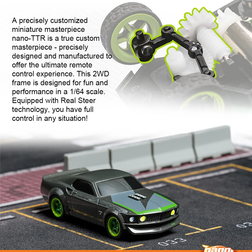 HOT HPI Nano TTR Mini Simulazione Ford Mustang 1/64 RC Auto Elettrica LED 160980 Auto Telecomandate RTR per Giocattoli Per Adulti