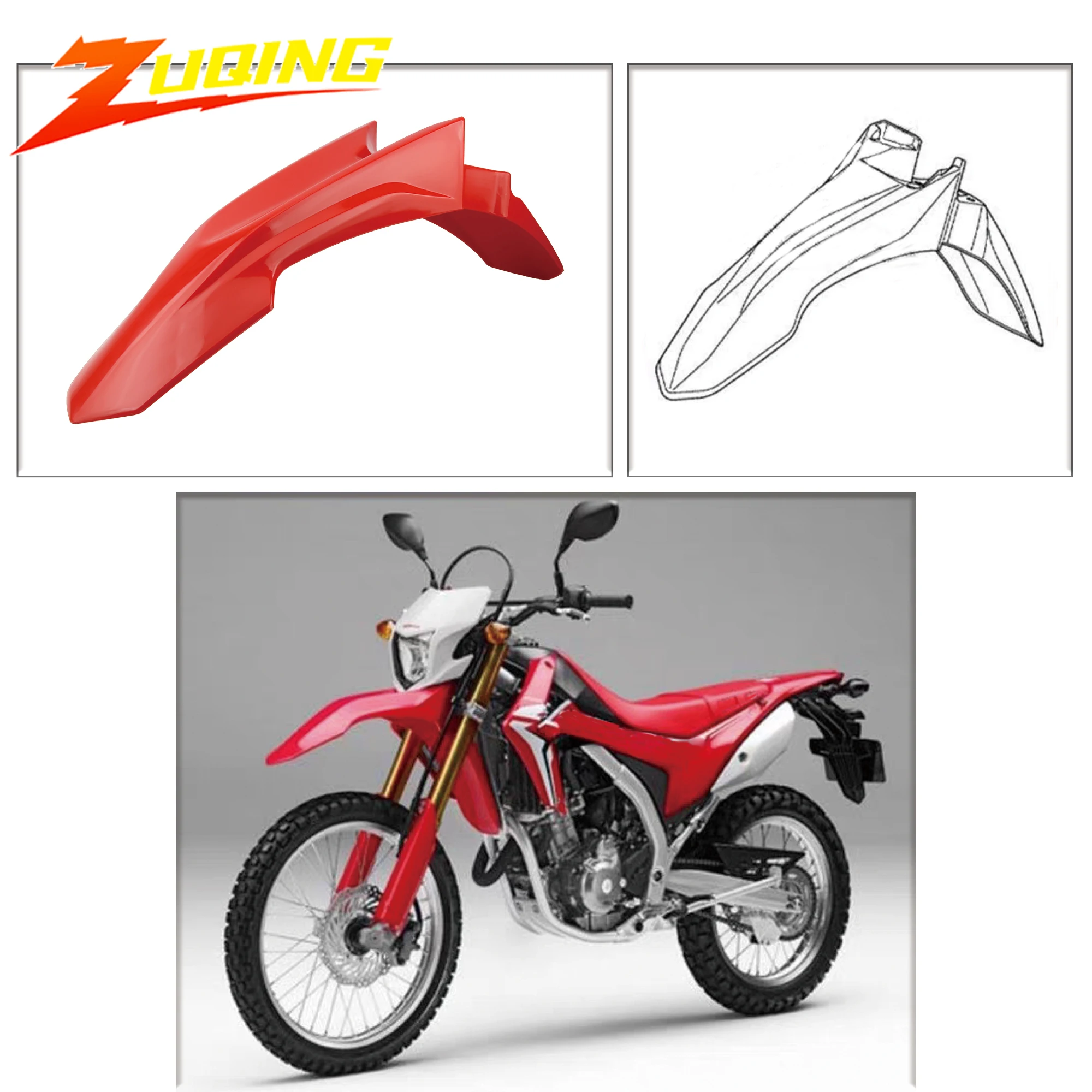 

For Honda CRF150L Motorcycle Front Fender Protector Moto Accesorios MudGuard Cover Splash Shield 2016-2019