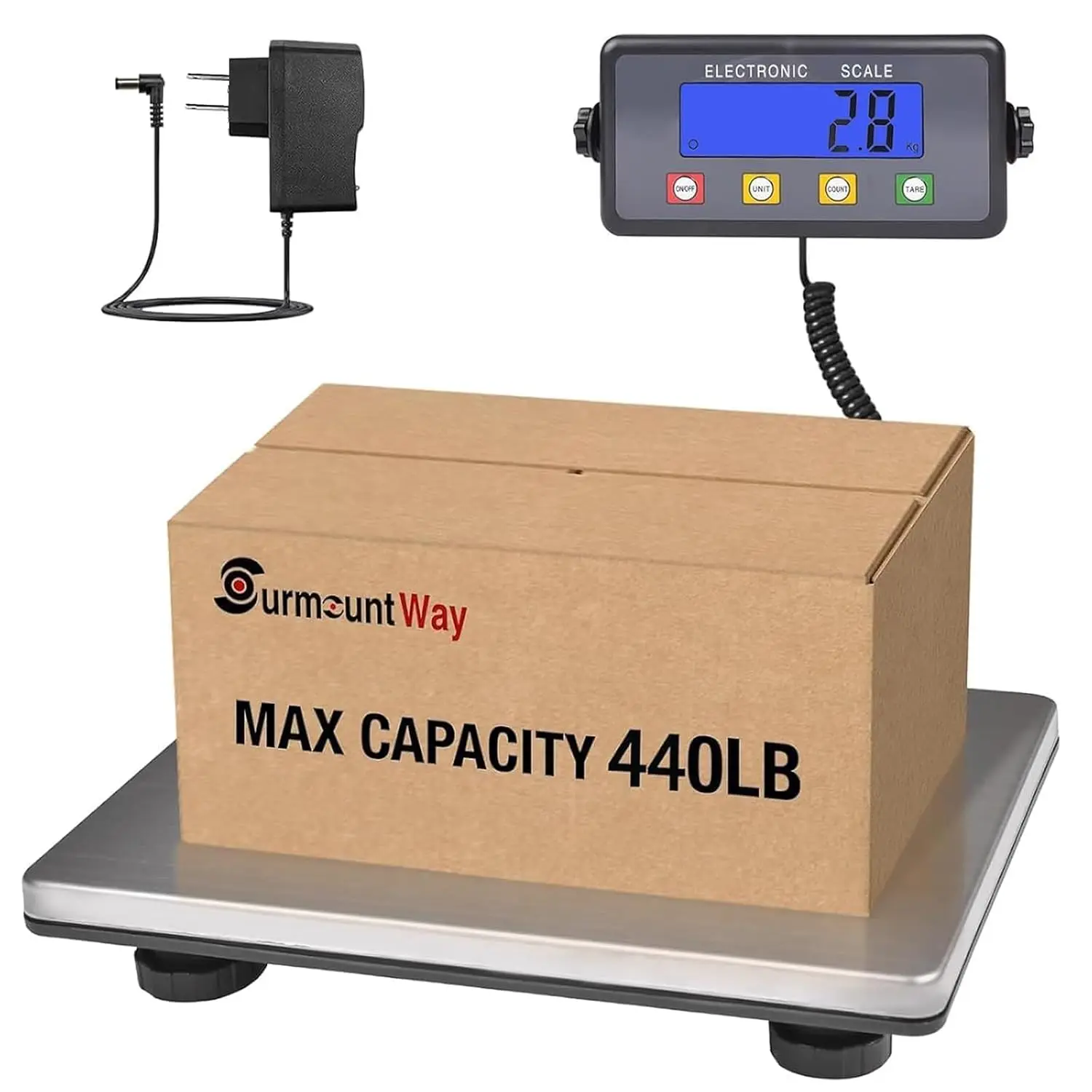 

Large Digital Postal Scale, 440lb Capacity with Tare/Count/Auto-Off, High Accurate for Packages and Home Use