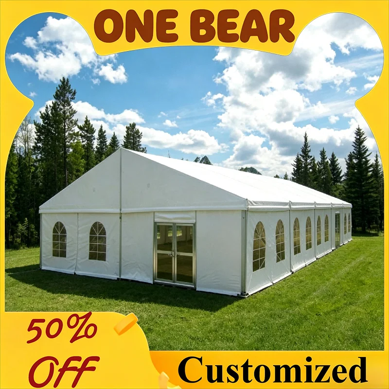 Customizable Aluminum Frame A‑Shape Tent Windproof Sun‑Shade Outdoor Shelter For Wedding Party Garden And Patio Activities