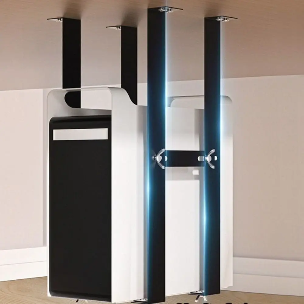 Space Saving Steel Universal PC Case Holder Rustproof Sturdy Computer Mainframe Hanger Radiative Host Box Rack Home PC