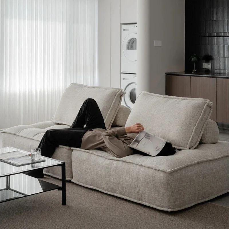 Italian Internet celebrity simple leisure lazy sofa, tofu sofa square combination, single sofa
