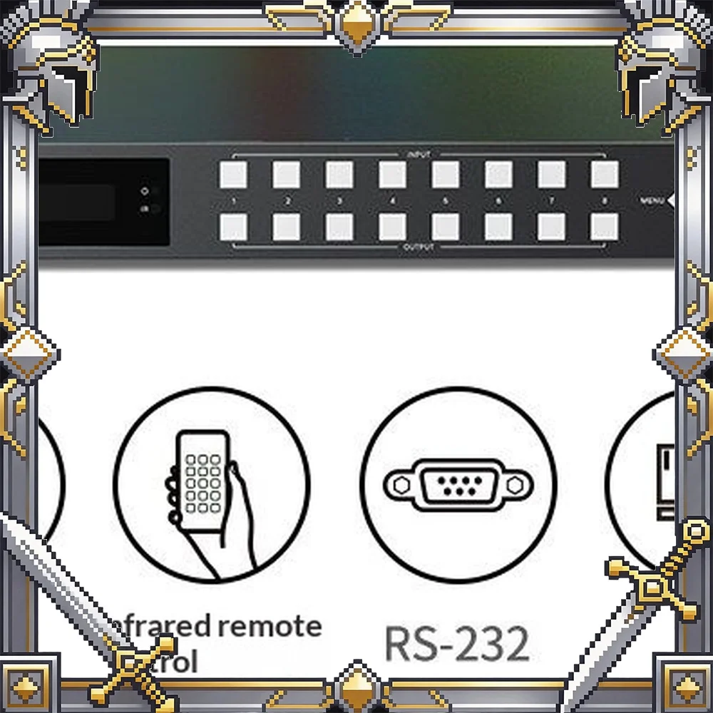 UGREEN CM547-80964 HDMI Matrix Switch 8 in 8 Out HDMI 2.0 4K 60Hz Video Audio Routing for TV Monitor Projector Control Rooms