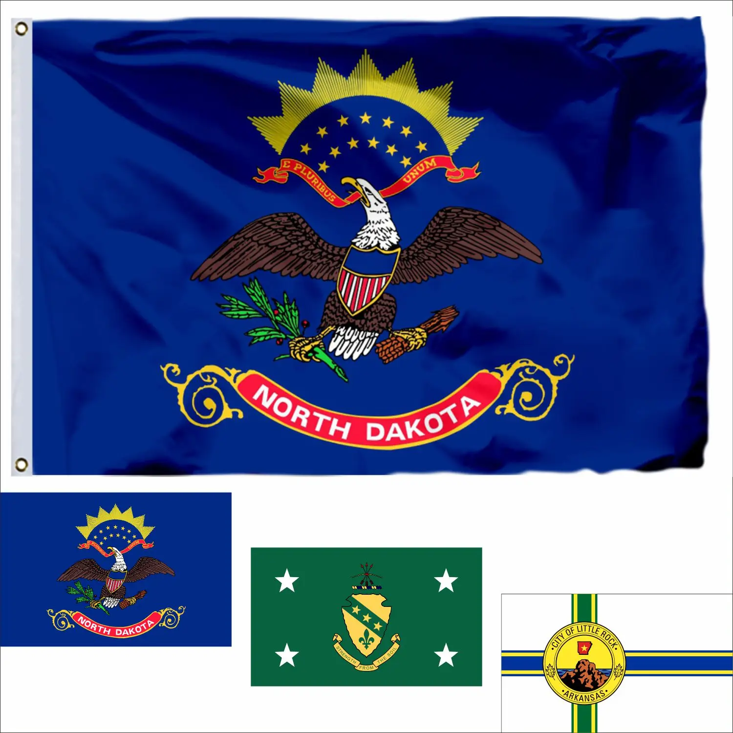 USA North Dakota Flag 90x150cm 3x5ft US Guanica American United States Flags and Virgin Islands Banners