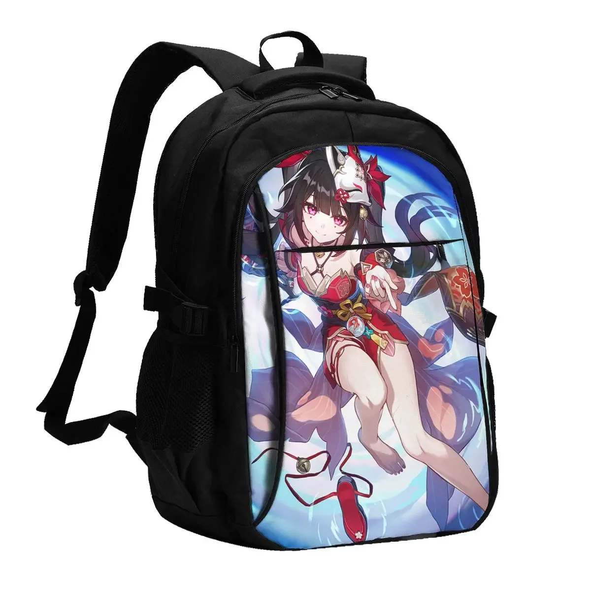 Anime Honkai Star Rail Robin Travel Laptop Backpack, Business Water Resistant Laptop Backpack with USB Charging Port College Bag